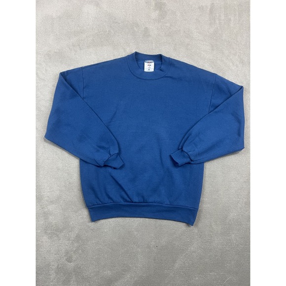 Jerzees Vintage 90s Crewneck Sweatshirt Large Blue Made in USA Streetwear Retro — photo 2